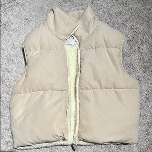 Fashion Nova Cream Puffer Vest